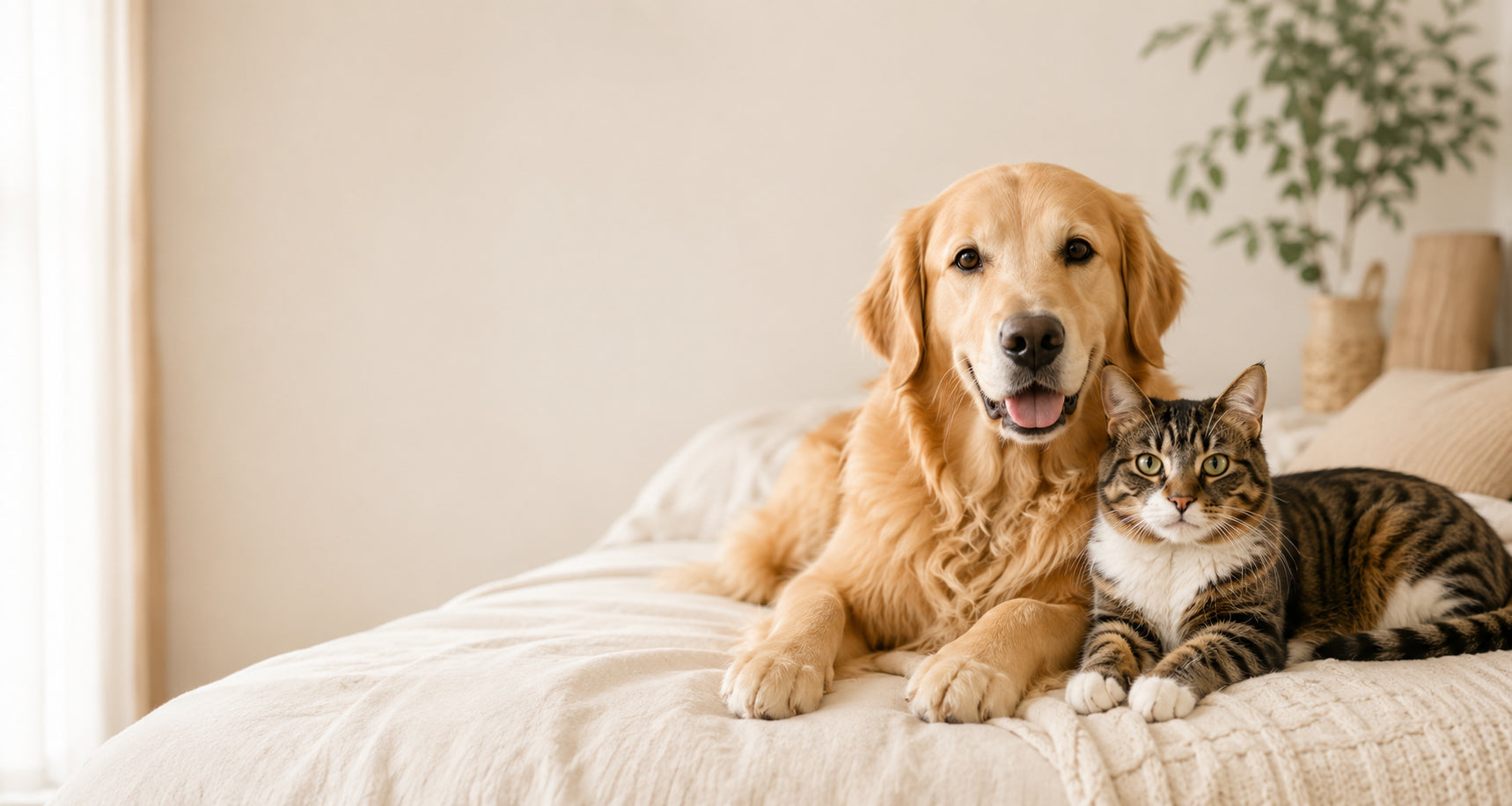 Hund och katt tillsammans